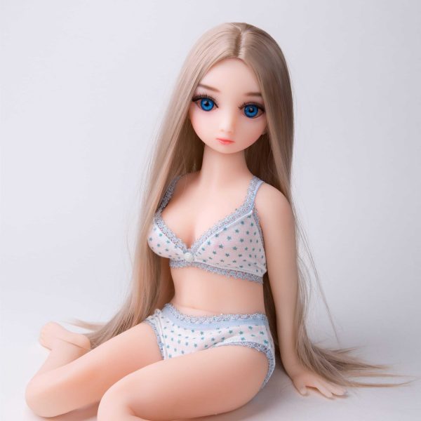 63cm Half Body Doll Model #63 with Tan Skin, Blue Eyes & Golden Blonde Wig